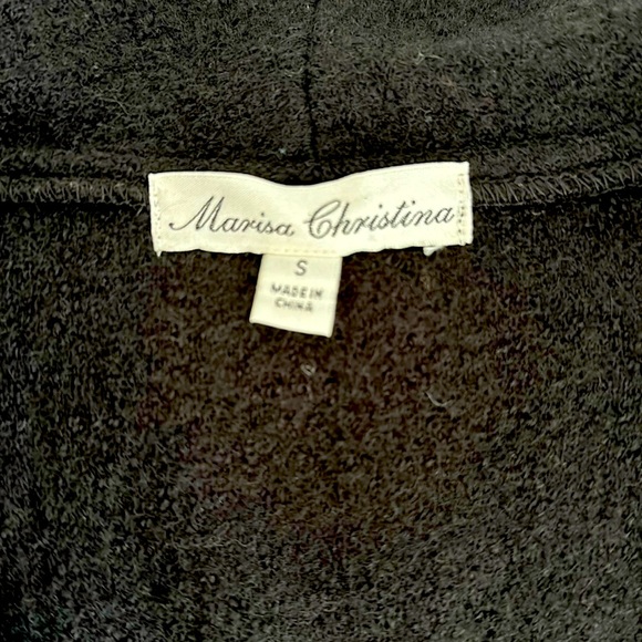 Marisa Christina size small 100% wool black ruffle coat - Picture 2 of 5